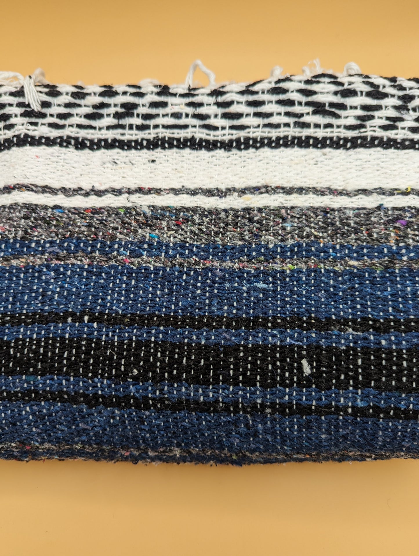 Iconic Handcrafted Mexican Blanket | Navy Blue