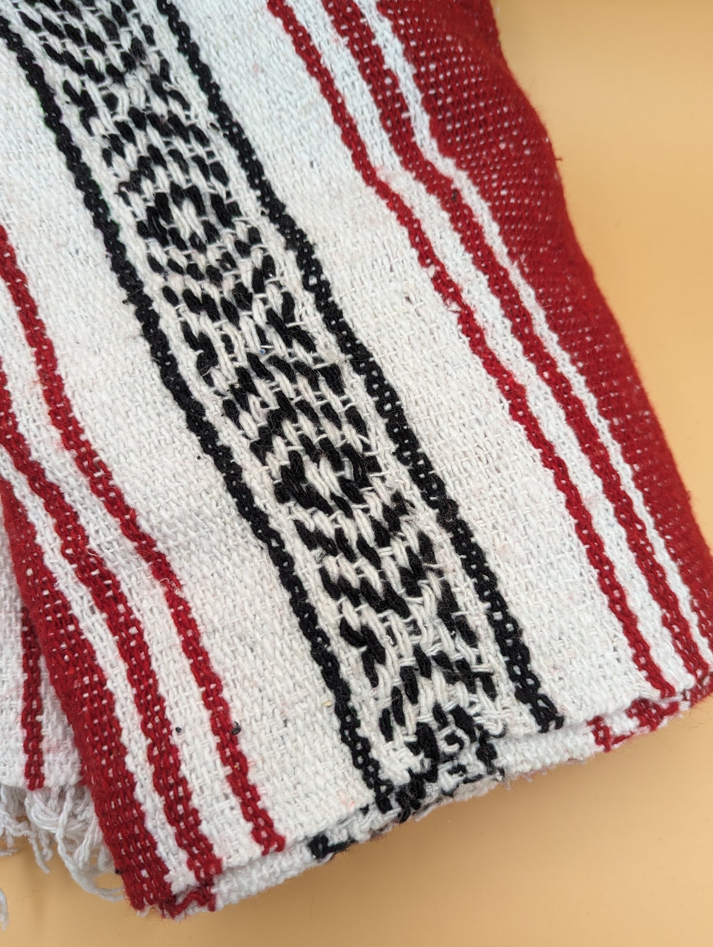 Iconic Handcrafted Mexican Blanket | Red