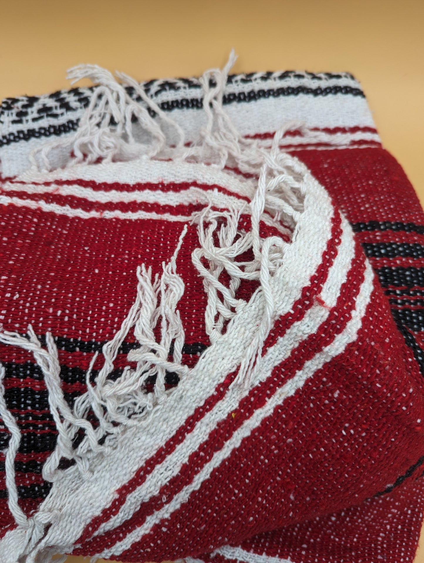 Iconic Handcrafted Mexican Blanket | Red