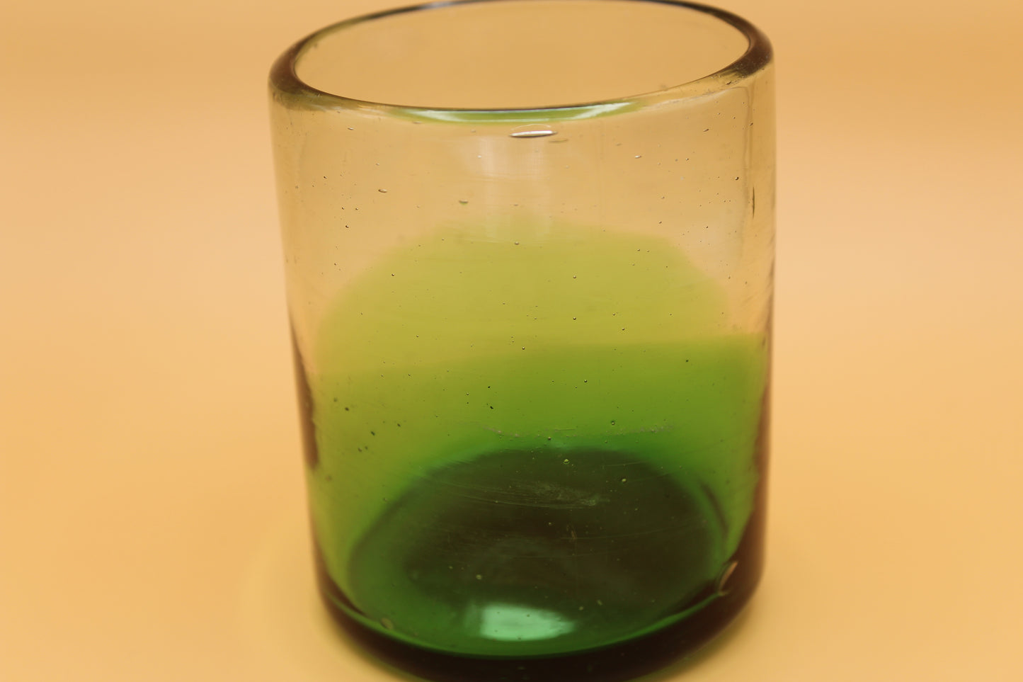 Jalisco Green Blown Glass Juice Glasses (Set of 2)