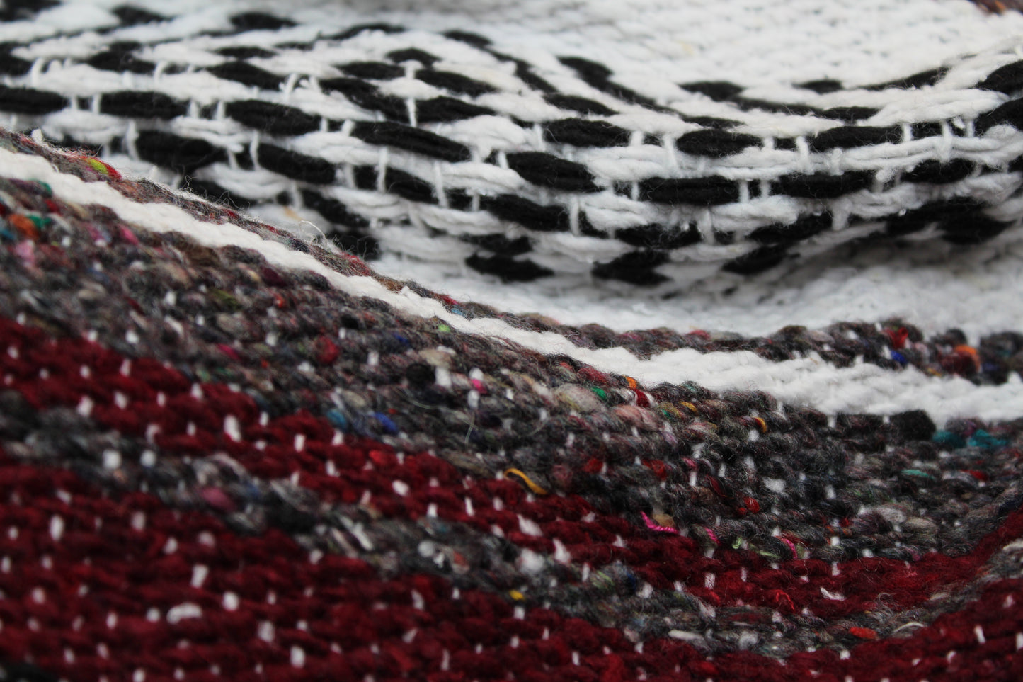 Iconic Handcrafted Mexican Blanket | Burgundy