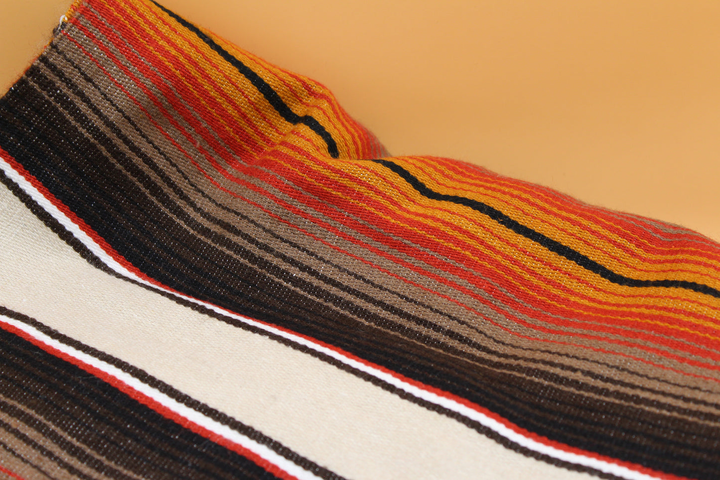 Serape Blanket | Tan + Rustic Orange