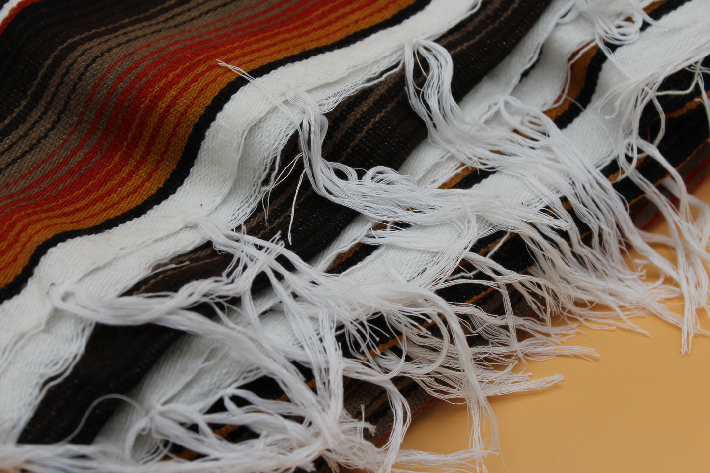 Serape Blanket | Tan + Rustic Orange