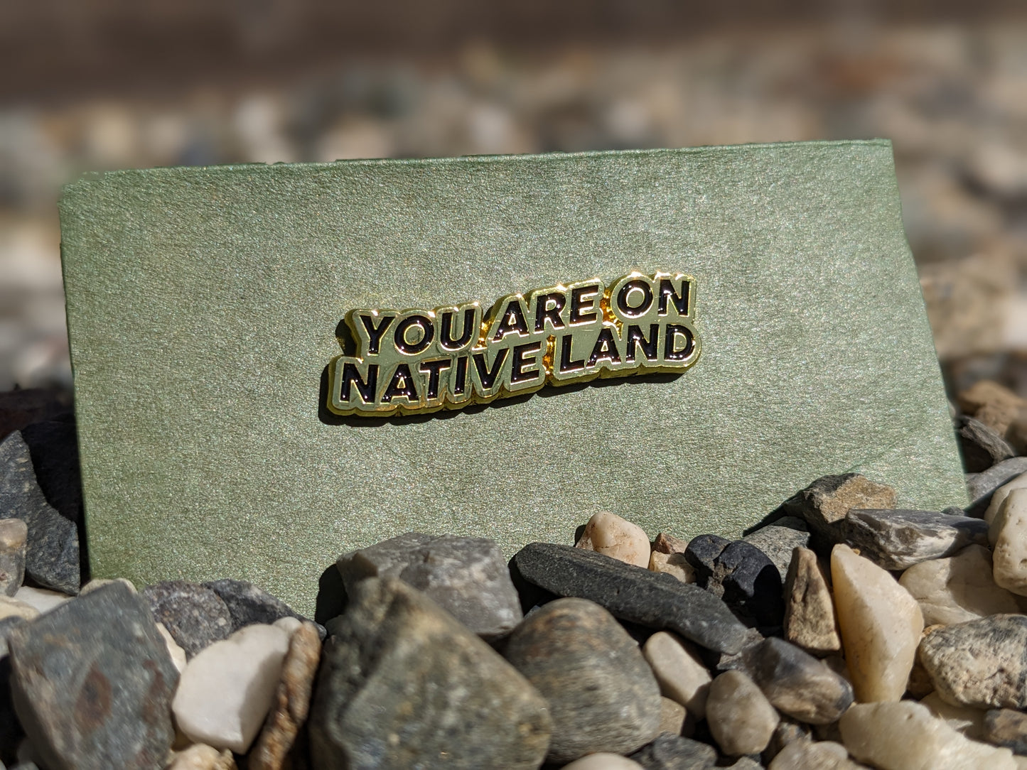 'YOU ARE ON NATIVE LAND' Pin | Gold