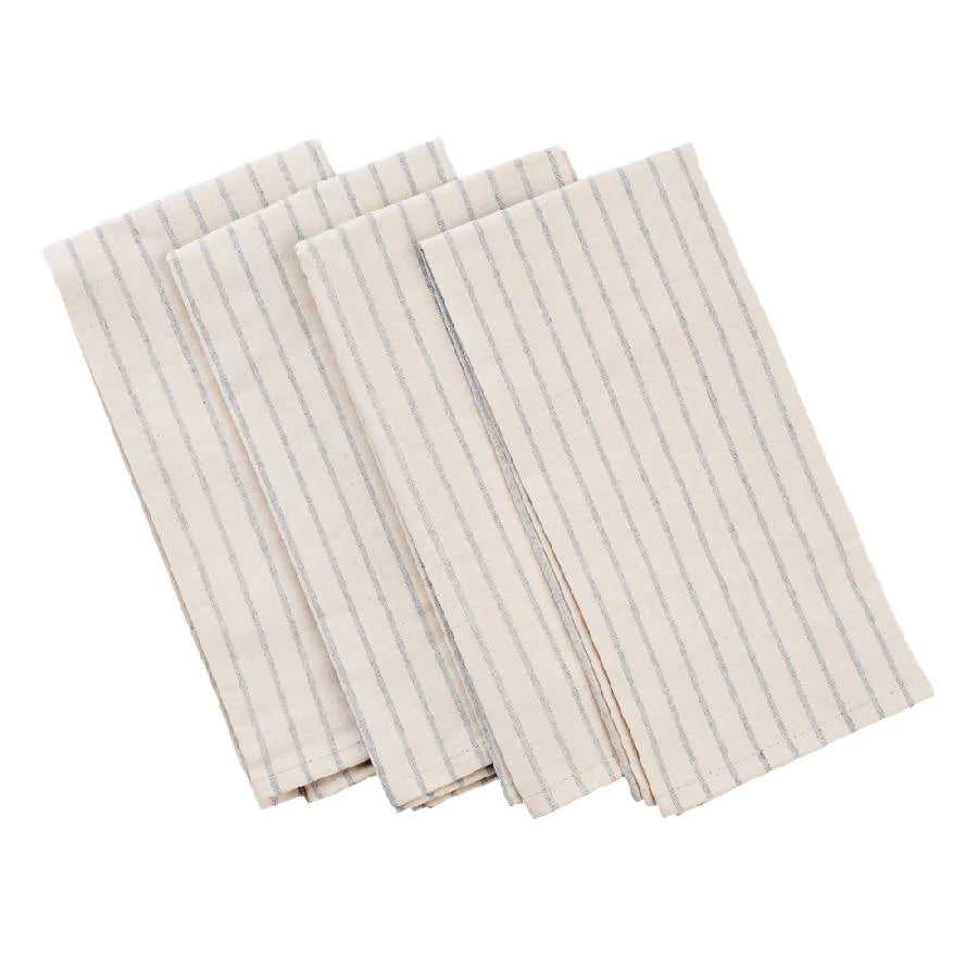 Striped Cotton Napkins (Set of 4) | Natural