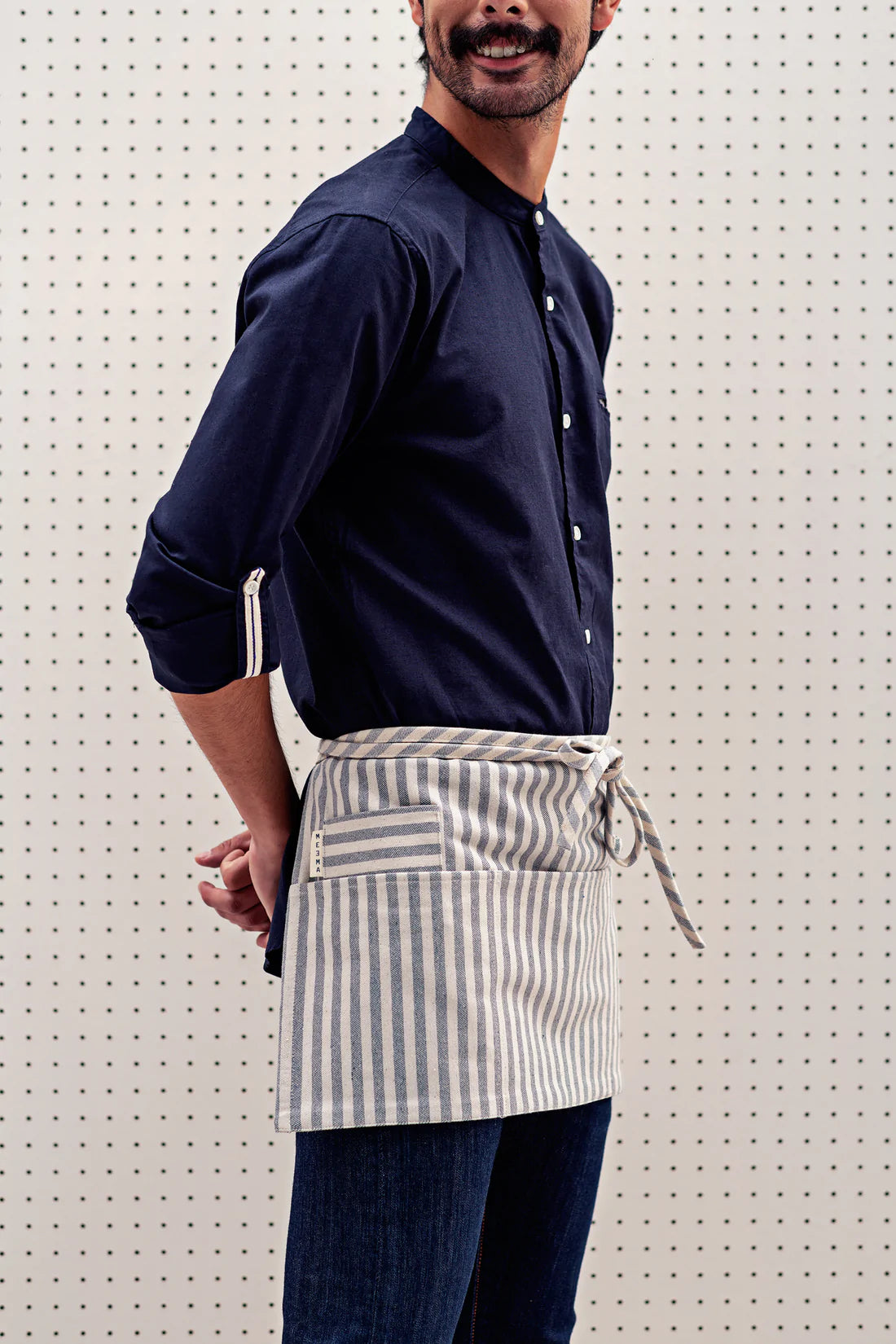 Waist Apron (Upcycled Denim) | Striped