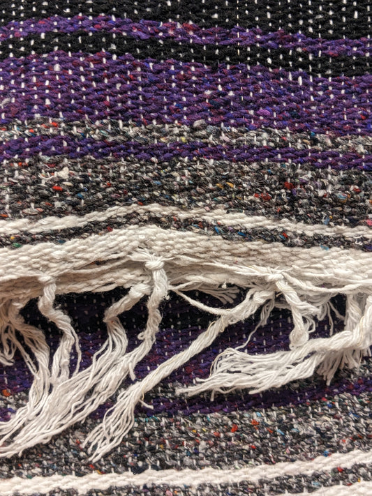 Iconic Handcrafted Mexican Blanket | Purple