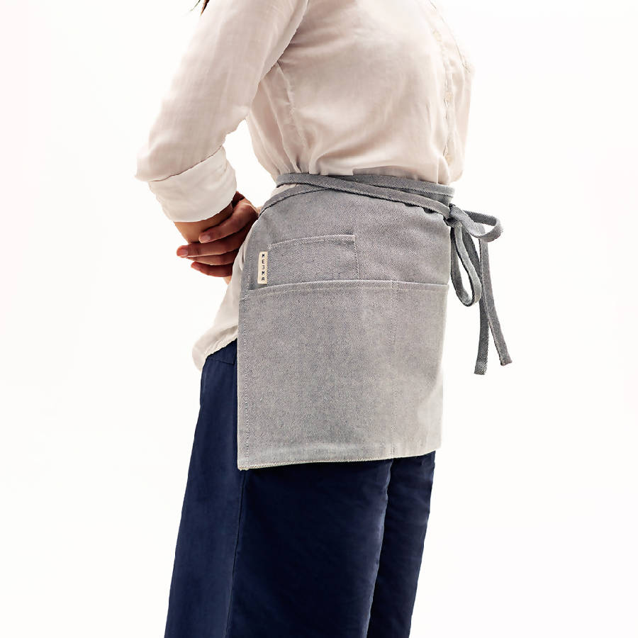 Waist Apron (Upcycled Denim) | Blue