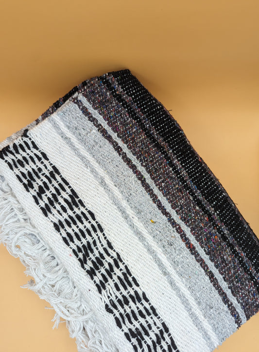 Iconic Handcrafted Mexican Blanket | Gray