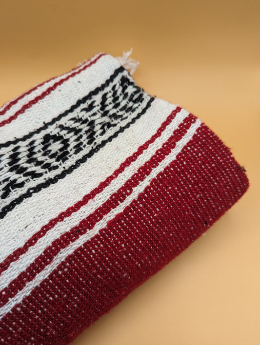 Iconic Handcrafted Mexican Blanket | Red