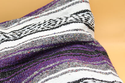 Iconic Handcrafted Mexican Blanket | Purple
