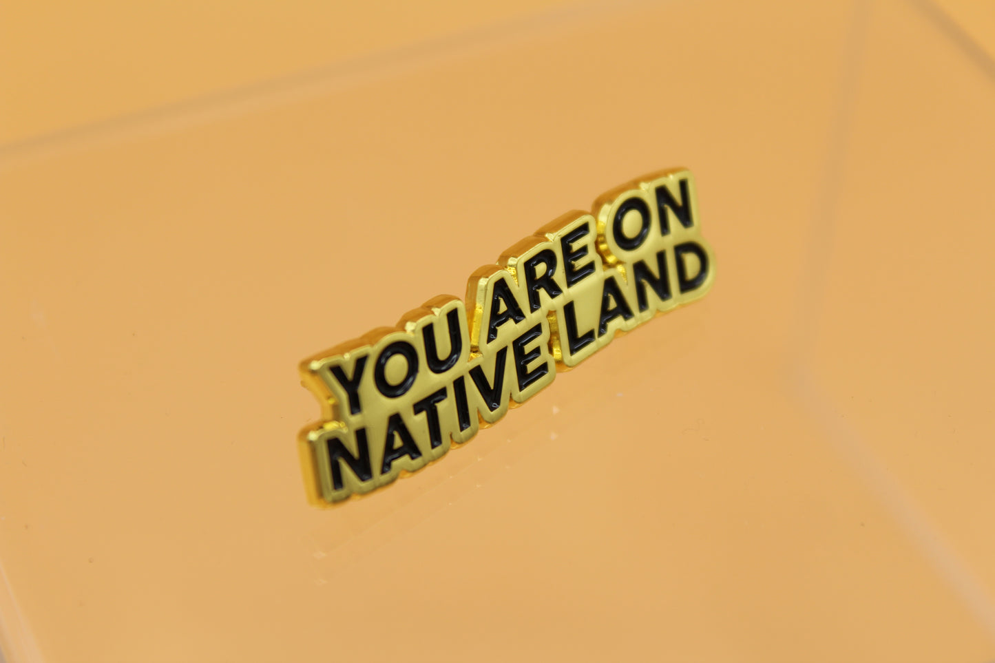 'YOU ARE ON NATIVE LAND' Pin | Gold